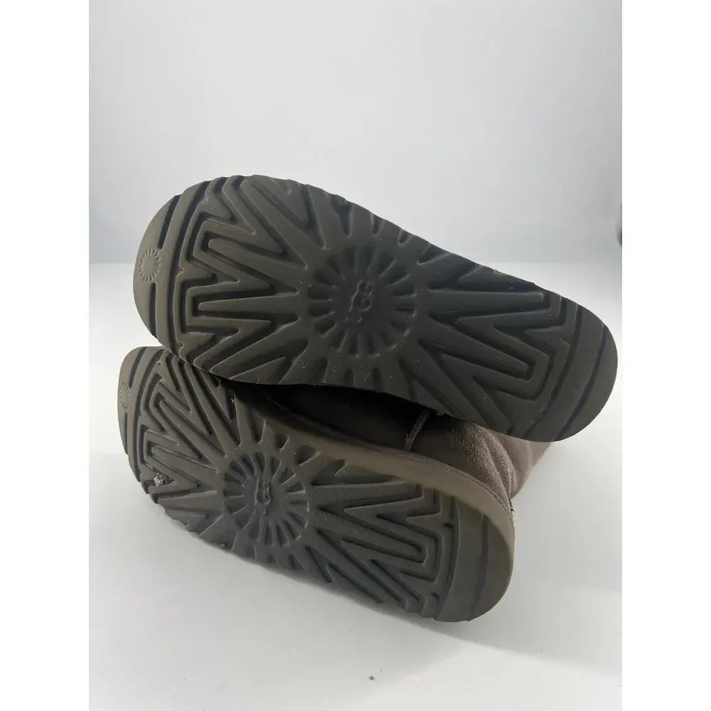 Ugg Constatine Satin Ribbon Boots Womens Size 7 Gray Charcoal Warm Y2K - Picture 9 of 9